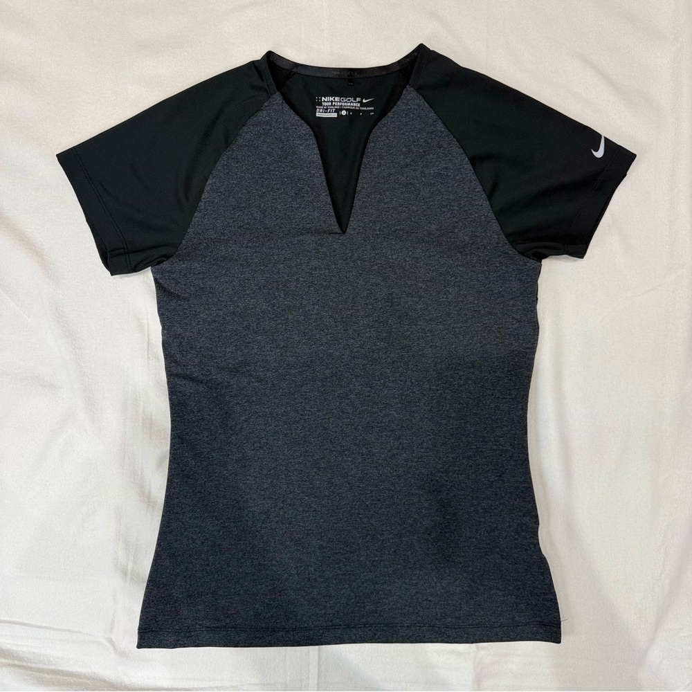 Nike Golf Dri-FIT Performance Top – Gray/Black – Size S